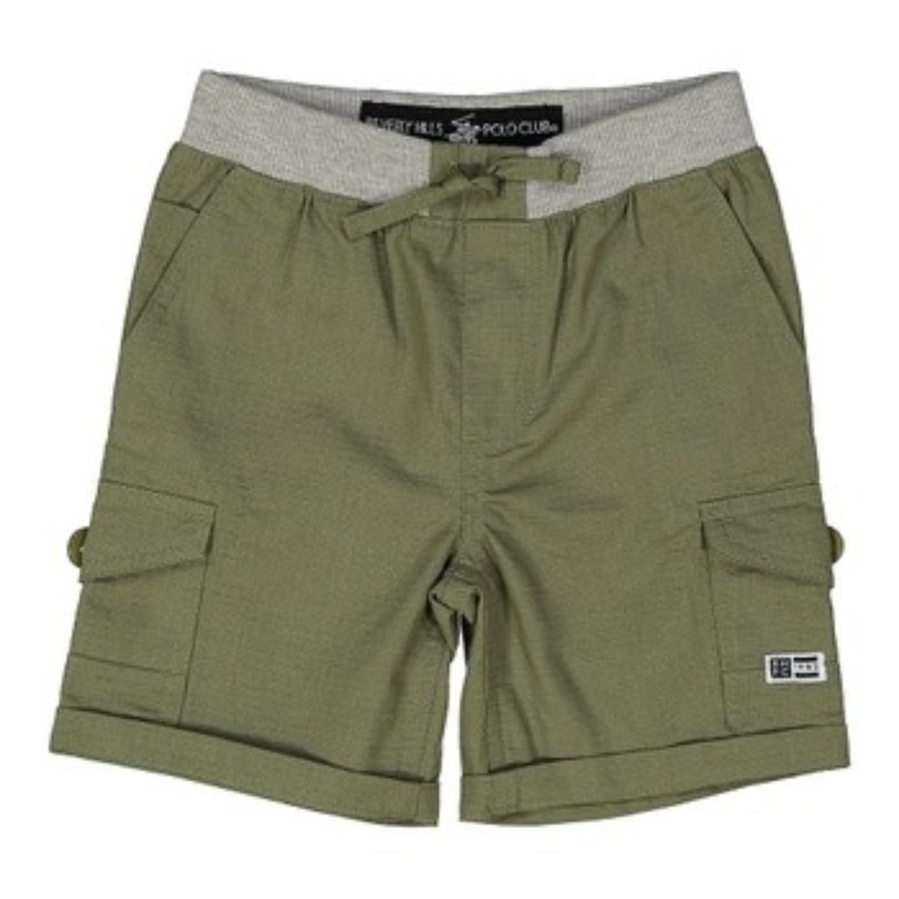 Boys Loden Green Polo Cargo Shorts SZ L